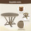 Ensemble de table ronde 5 pièces Table de salle à manger ronde en bois massif de style rustique moderne