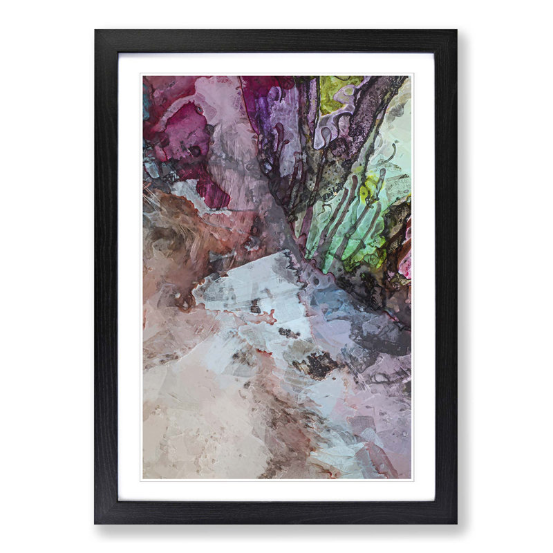 Paint the Sky in Abstract - Picture Frame Painting Print, Black Framed, 87cm H x 62cm W x 2cm D