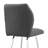 Gray Faux Leather And Brushed Stainless Steel 26" Counter Stool