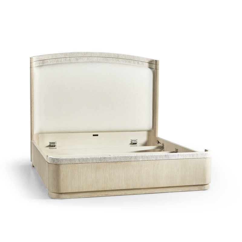 Water Upholstered Wingback Bed