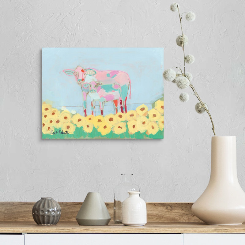 «Rory and Teal» par Kait Roberts, reproduction sur toile, H 12 po x l 16 po x P 1,25 po, Toile tendue