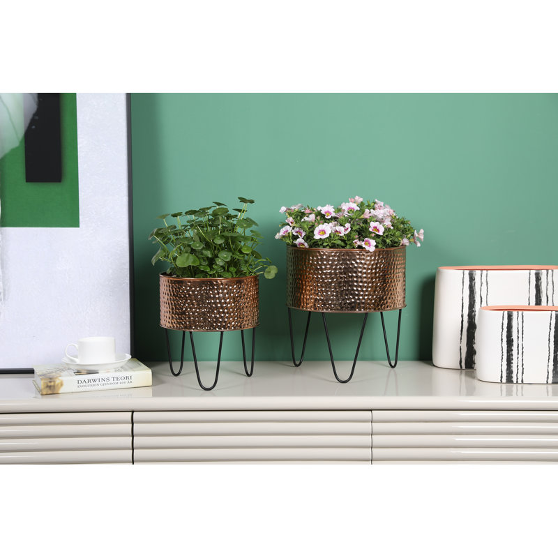 Handmade Metal Pot Planter