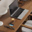 Ensemble de bureau en bois massif en forme de L 62,99 "noyer foncé