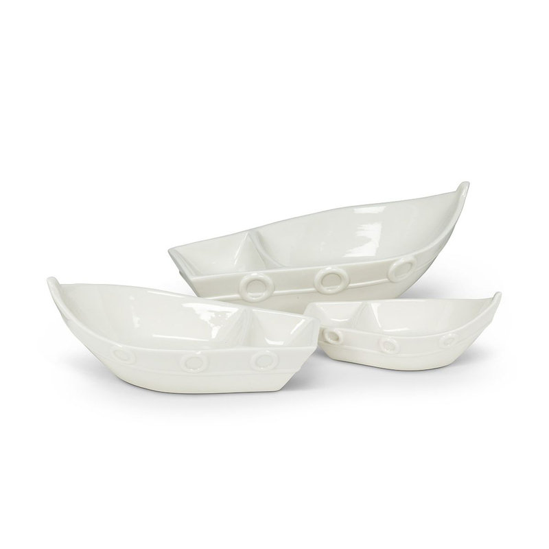 Breakwater Bay Ketron Ceramic Candy Bowl, 4" H x 8" W x 4" D