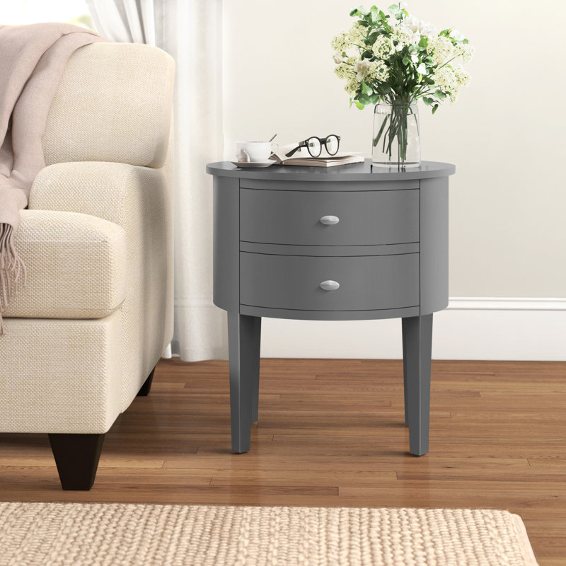 Zaheed 2 - Drawer End Table, Gray