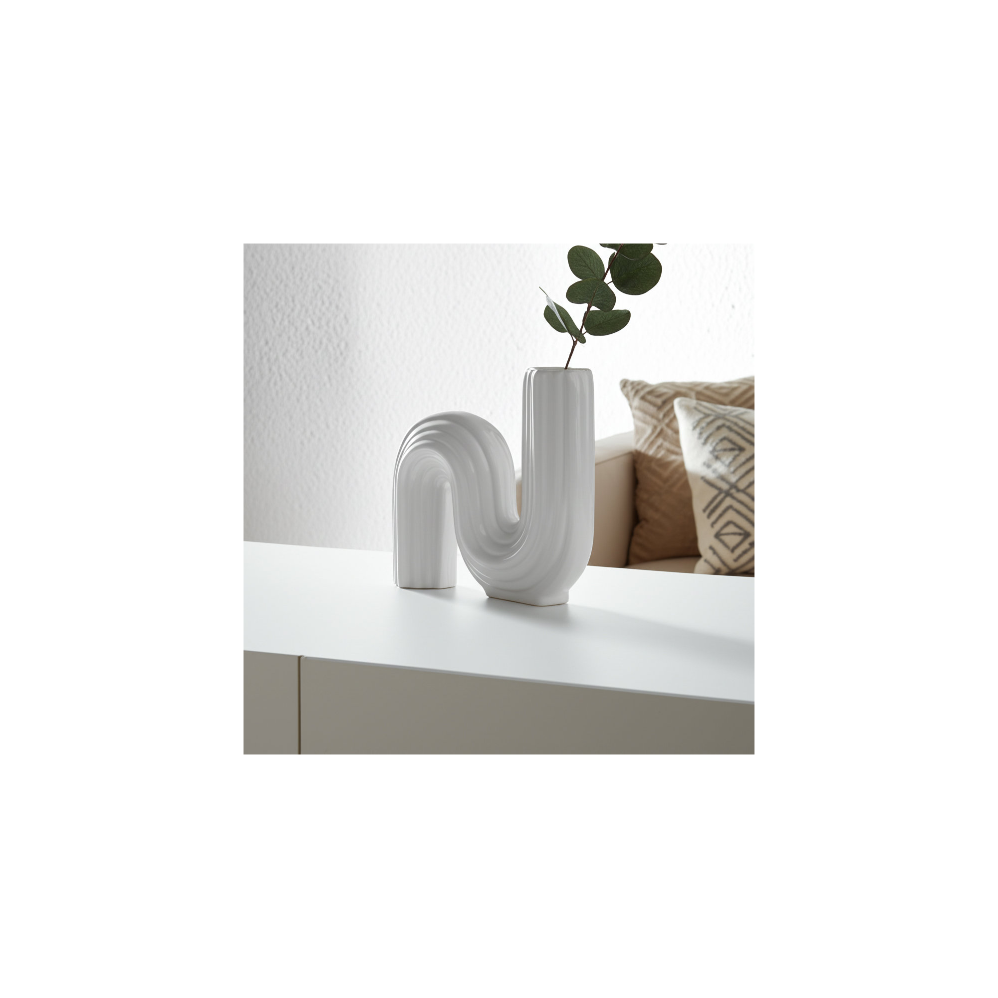 Elysia 6'' Table Vase, White