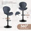 Bar Stools Set of 2 Modern Swivel Bar Chairs, Barstools Counter Height with High Backrest Easy 3-5 Minute Assembly for Bar, Kitchen, Dining Room-1001067350
