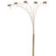 Grande lampe sur pied en métal de 84 po avec finition nickel et 5 arches blanches Nicholas
