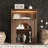 Modern Fireplace Mantel Surround With Sliding Fluted Glass Doors, MDF Wood Fireplace Frame With 3-Color LED Lighting