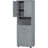 Tall Bathroom Cabinet With Laundry Basket, Large Storage Space Tilt-Out Laundry Hamper And Upper Storage Cabinet-1333476309