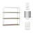 Armour Metal and Wood Wall Storage Unit with 3 Open Shelves, Industrial Wall-Mounted Shelf Organizer, Modern Floating Display Shelving-478148030