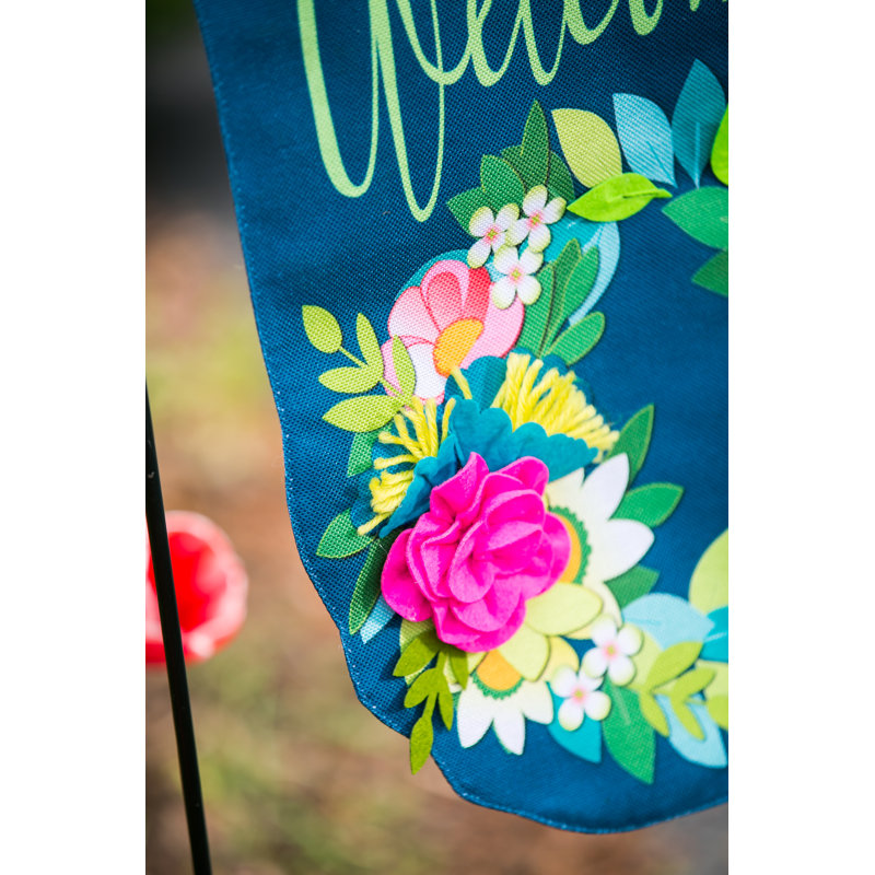 Drapeau de jardin fleur double face