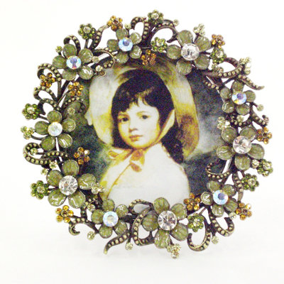 Green Metal Embossed Picture Frame