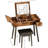 Faxan Vanity with LED Mirror, Container, Drawer and flip-top, Makeup Desk with Large Storage Space for Bedroom, Living Room-889848462