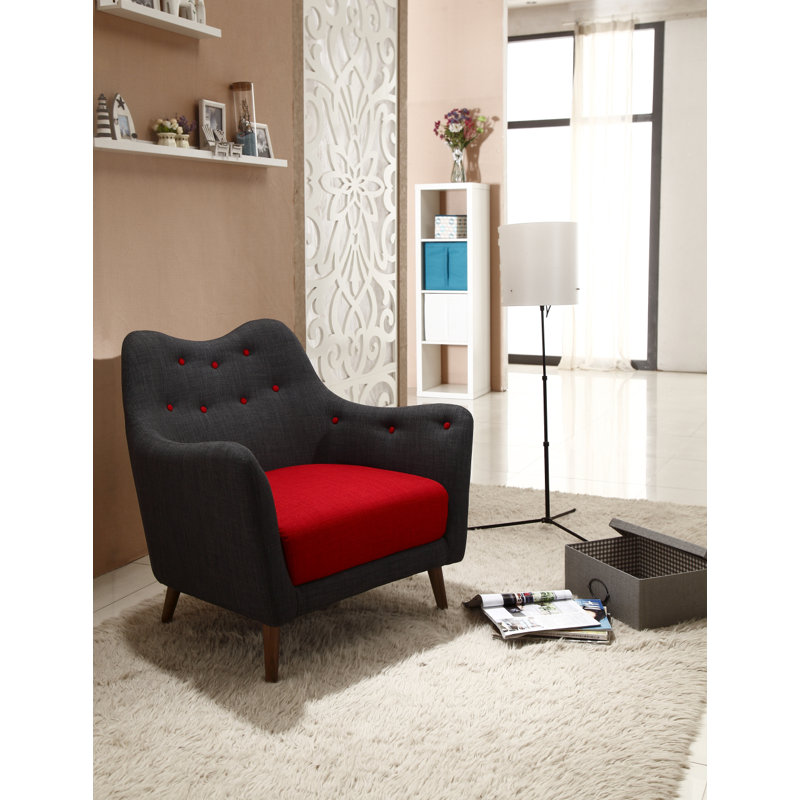 Shuford Upholstered Armchair, Charcoal