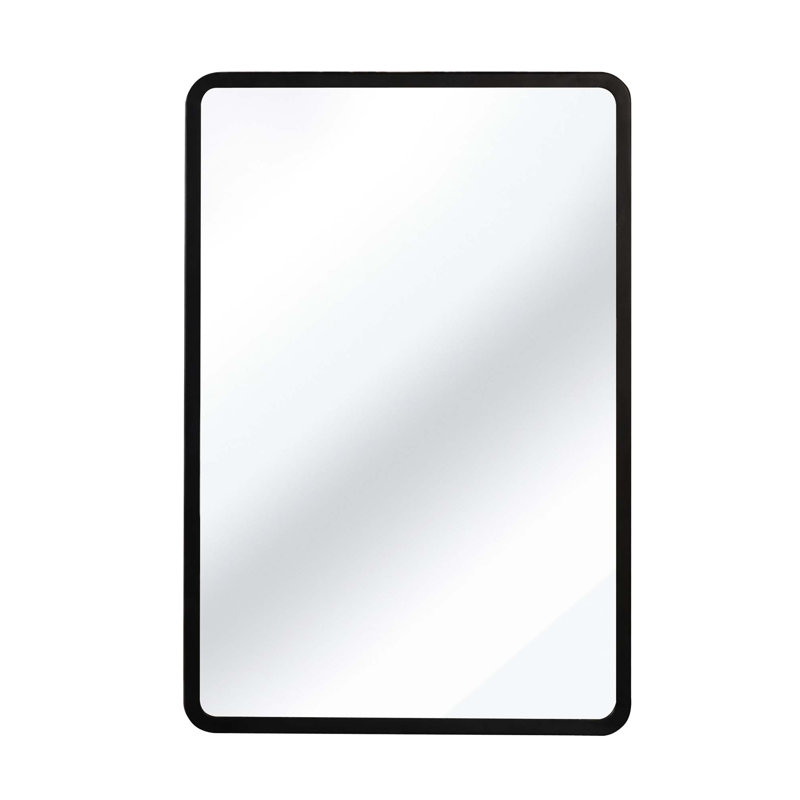 Armoire à pharmacie murale ou miroir encastrée noire, H 24 po x l 16 po x P 5,12 po