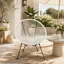 Ensemble de 2 chaises de bistro Anson, chaises d'extérieur en faux rotin avec structure en acier, chaises rondes modernes pour patio, jardin et piscine (blanches)-1942878276