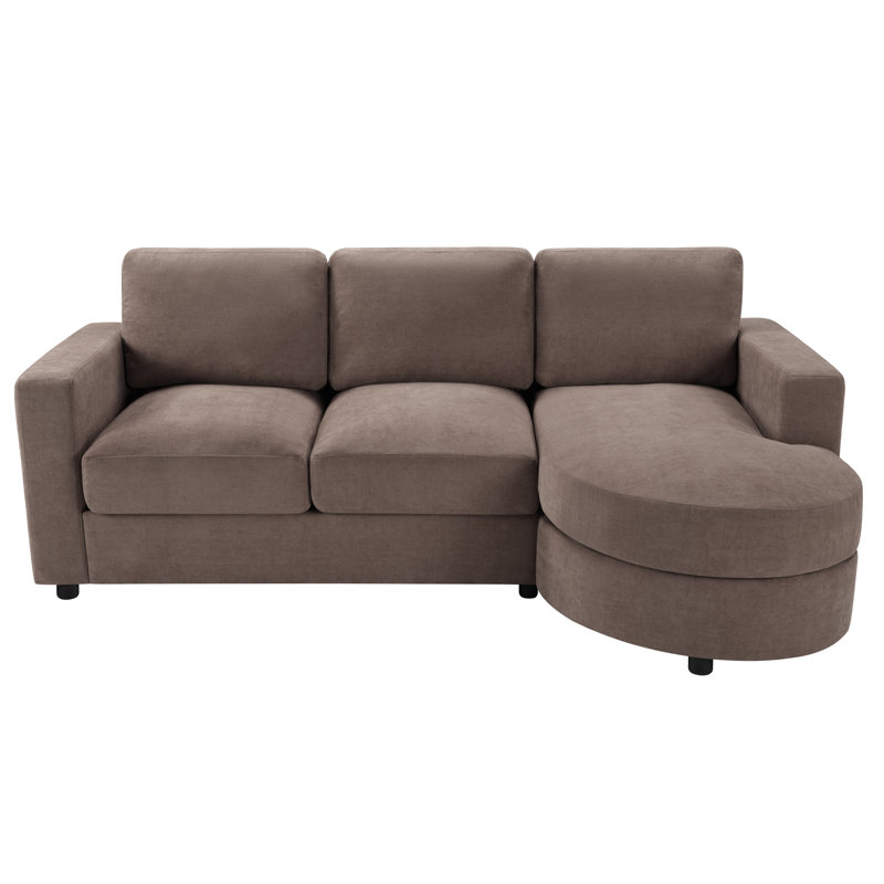 Sectionals With Storage Usb, Chenille 84.6 Inch Modern Home Sofa