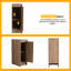 Meuble-lavabo sur pied simple 32 po avec lavabo en céramique, meuble-lavabo autoportant avec 2 portes et 2 tablettes réglables-1749893997