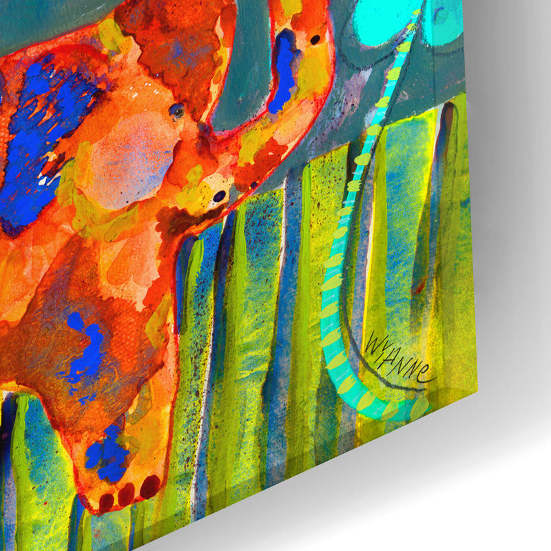 «Kiss The Moon» par Wyanne, art mural en verre acrylique, H 24 po x l 12 po