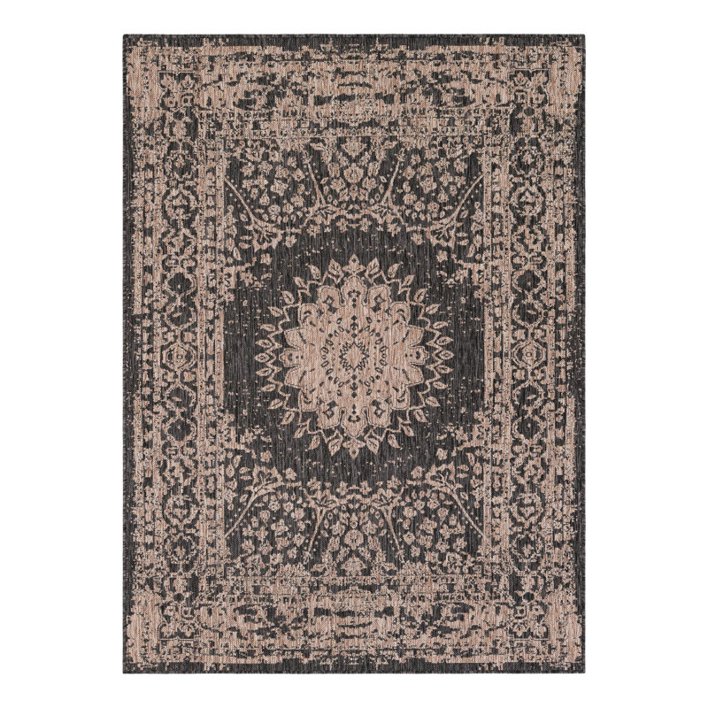 Tapis intérieur / extérieur Ornate Lamotte, Rectangle 5 pi 3 po x 7 pi 1 po