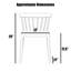 Chaise de patio empilable, ensemble de salle à manger à dossier bas et à lattes-1386957645