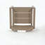 Fauteuils d'extérieur en PEHD en bois antique - Chaises de jardin en plastique recyclé de conception moderniste-1997042125