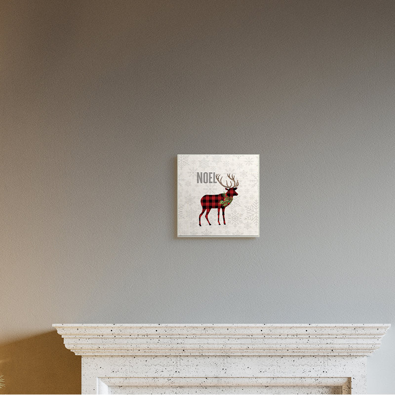 Noel phrase flocons de neige renne patchwork de Noël, Plaque murale, H 12 po x l 12 po