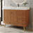 36" Freestanding Bathroom Vanity With Faux Marble Top, Ceramic Sink, 5 Drawers & Stainless Steel Legs-1844875869-1844875870