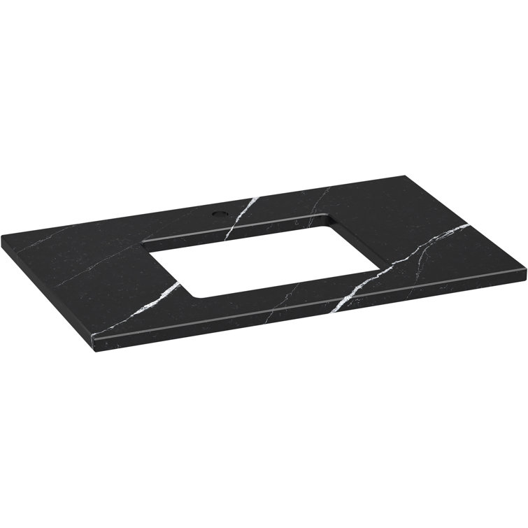 Silestone Quartz 37-In Vanity Top With Rectangle Cutout