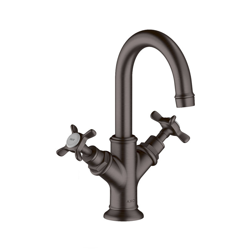 AXOR Montreux Single Hole Bathroom Faucet, Brushed Black Chrome