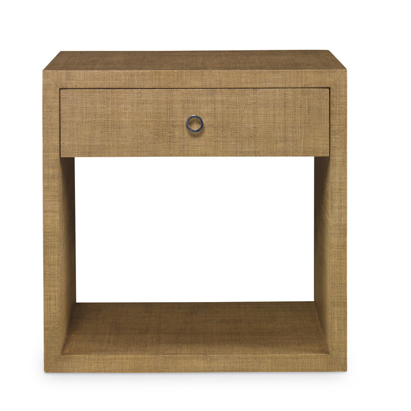 Caribe 1 - Drawer Solid Wood Nightstand, Sand