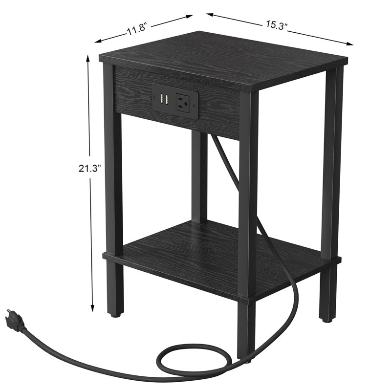 Ayren End Table Set, Black