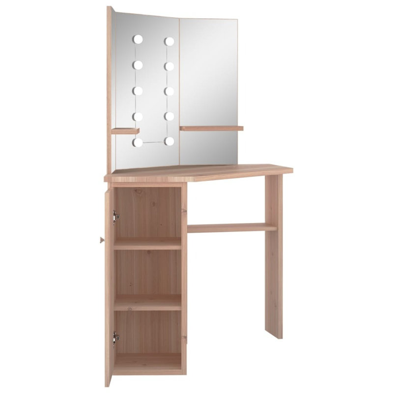 Cezara Dressing Table with Mirror, Oak