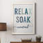 Relax Soak Unwind - cadre photo, art textuel sur toile-231070113-231070115