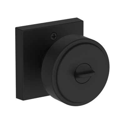 Vashon Keyed Entry Knob with Contemporary Square Rose in Satin Nickel