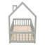Pine Wood House-Shaped Bed Frame