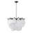 Transitional 7 Light Frosted Glass Petal Chandelier 