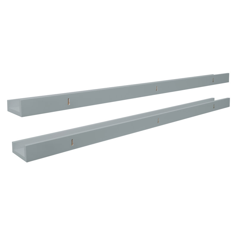 Kaylen 2 Piece Floating Shelf, Cloud Grey