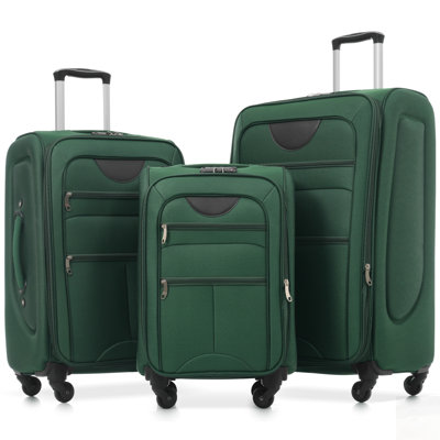 Softside Luggage Expandable 3 Piece Set Suitcase Upright Spinner Softshell Lightweight Travel Set-22/26/30 inches