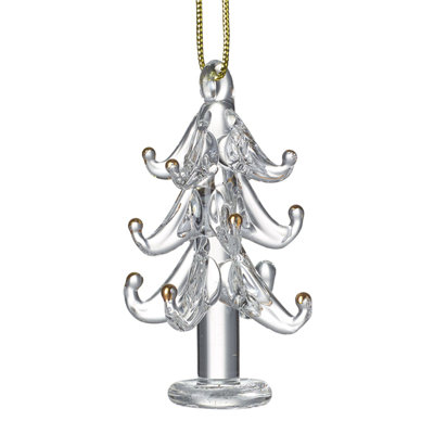 6cm Glass Holiday Shaped Ornament