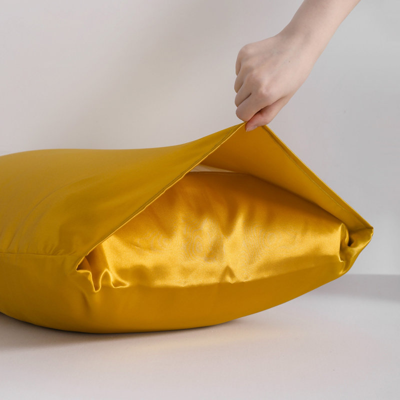 Taie d'oreiller soyeuse en microfibre, Doré