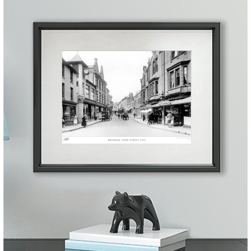 Brixham, Fore Street 1922 - Single Picture Frame Print, 60cm H x 80cm W x 2.3cm D