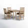 Samya Square 4 - Person 44" Long Bar Height Dining Set with Cushions