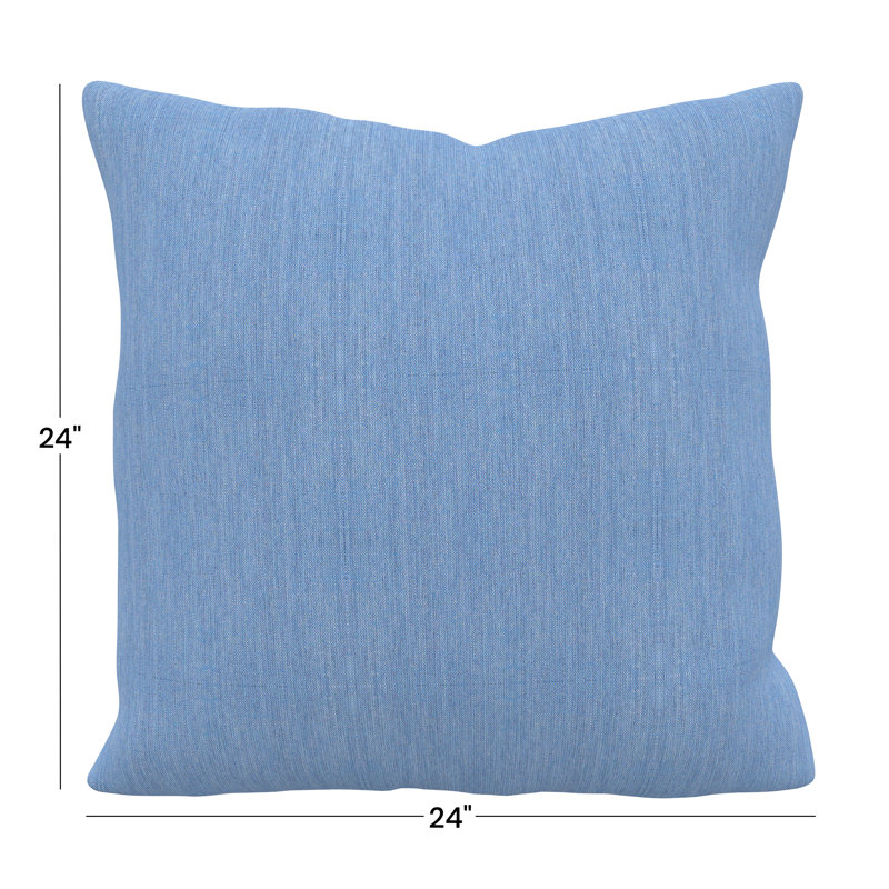 Gabi Sunbrella® Indoor/Outdoor Throw Pillow, Square 24", Cast Ocean Sunbrella® Plainweave