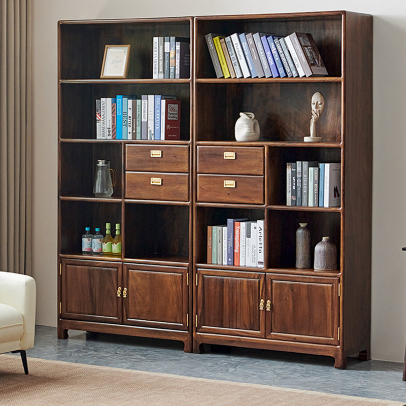 Bibliothèque classique pour meubles en bois massif