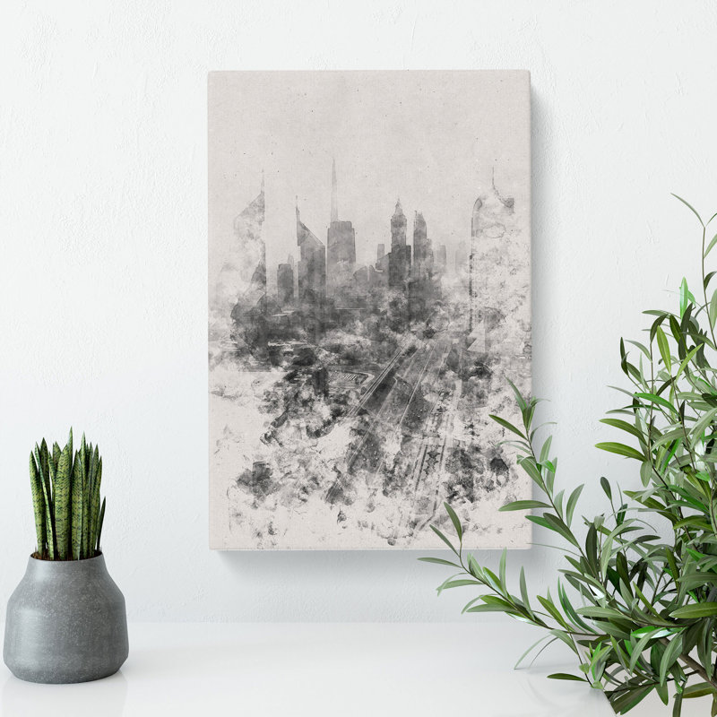 Dubai Skyline Vol.1 - Wrapped Canvas Painting, 50cm H x 35cm W x 3cm D