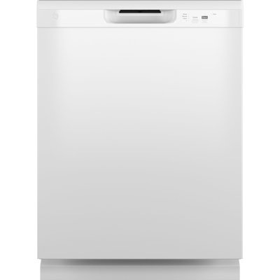 24"" 60 dBA Built In Button Control Dishwasher -  GE, GDF450PGRWW