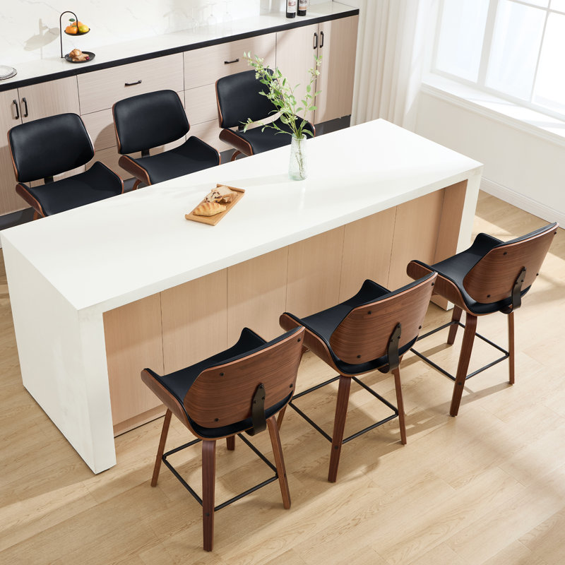 Tabouret de comptoir pivotant 24 po, Noir