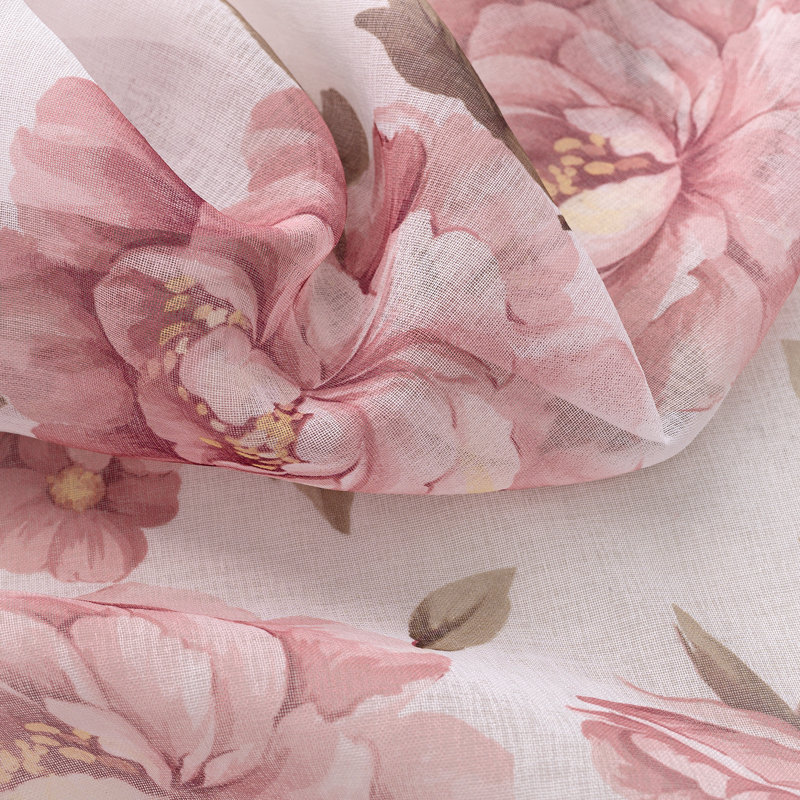 Rideau transparent Catrinia, L 54 po x L 95 po, Rose